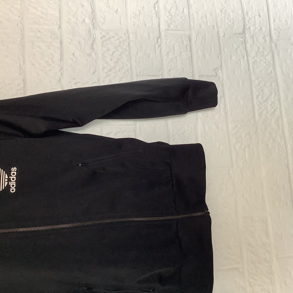 Adidas Originals Full Zip Track Top - Size 10 - Black & White - P2P 17” - Picture 6 of 8